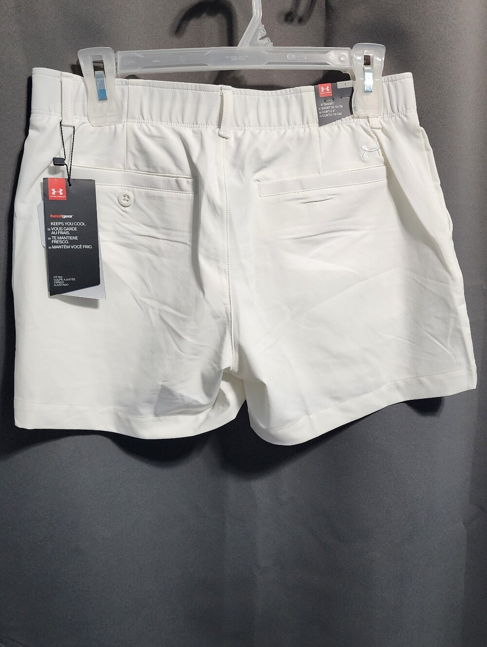 NWT Under Armour Women's Links 4" Golf Shorts White Size 6 Athletic 1293832 - Picture 2 of 7